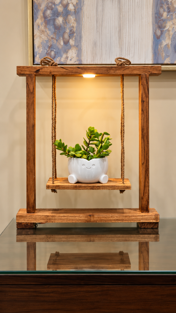 Swing Planter With Grow Light